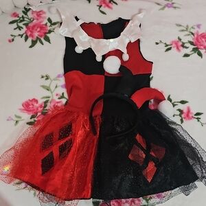 Red and Black Halloween Costume with Polka Dots